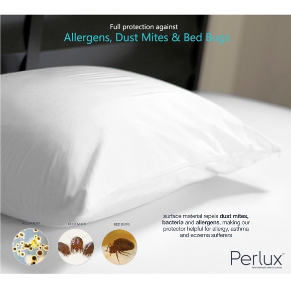 Perlux Tencel 100% Waterproof Vinyl and PVC Pillowcase Includes Set of Two (King - Picture 2 of 4